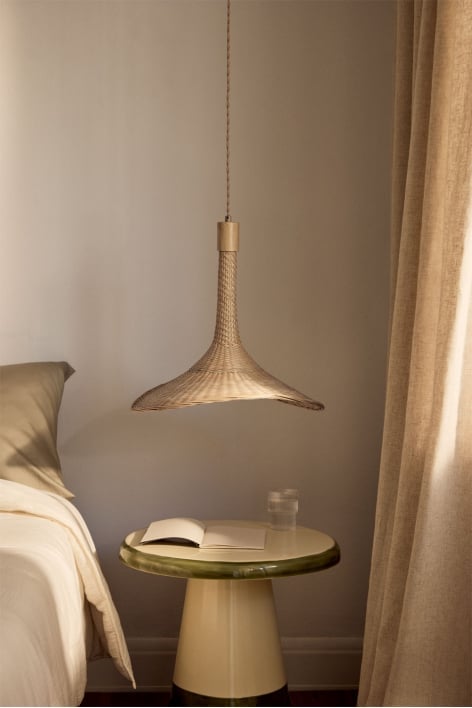 Lampa sufitowa z bambusa Chaifer
