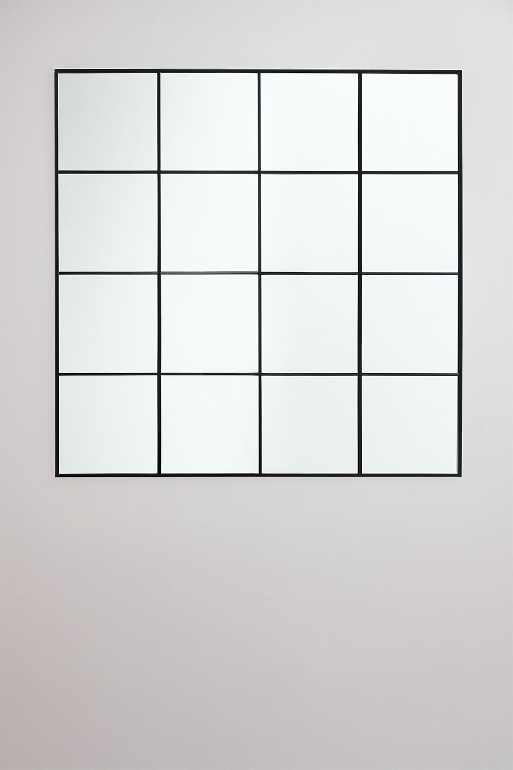Lustro ścienne Sofi z efektem okna, metalowe (122x122 cm), obrazek w galerii 1
