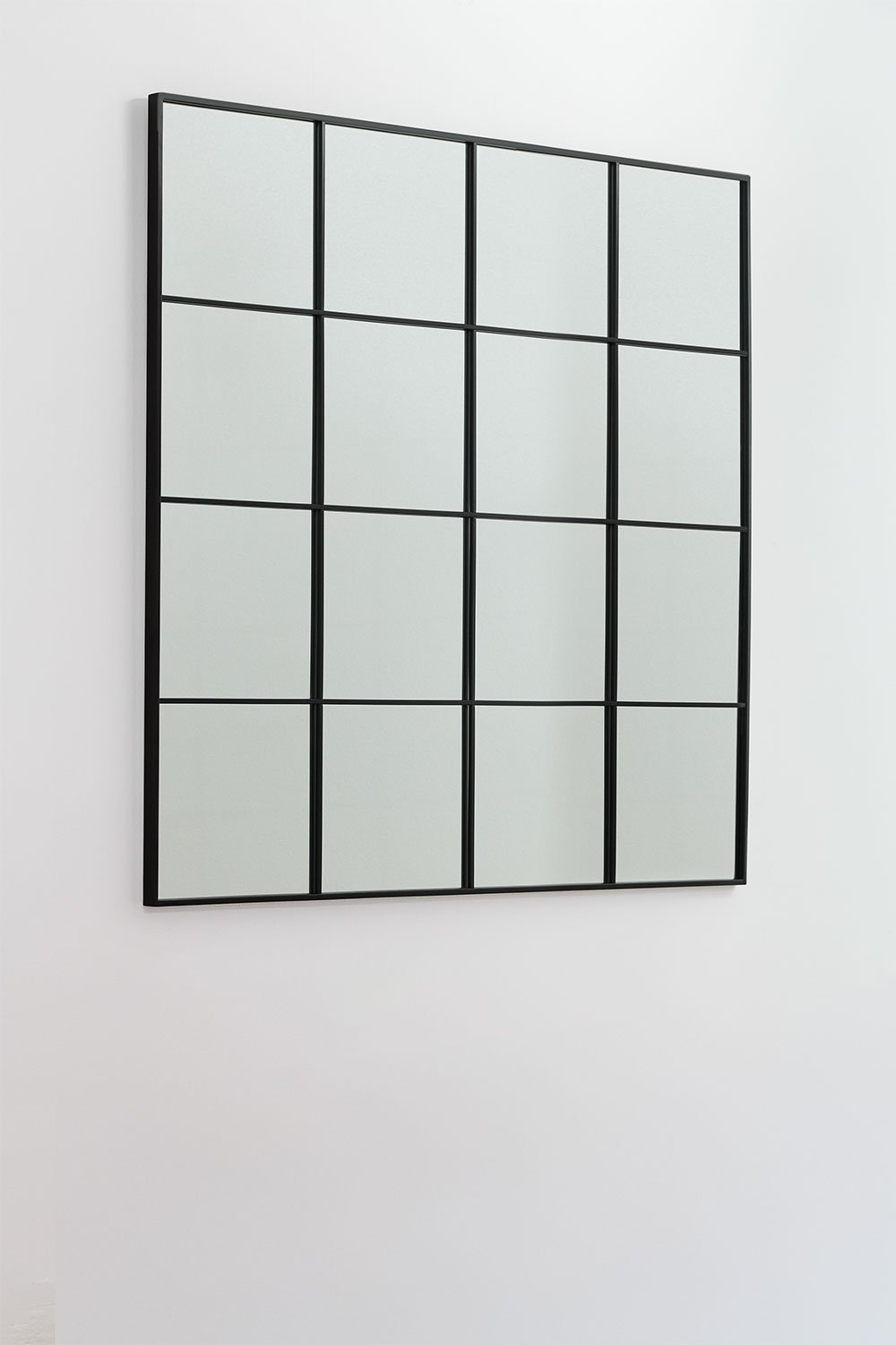 Lustro ścienne Sofi z efektem okna, metalowe (122x122 cm), obrazek w galerii 2