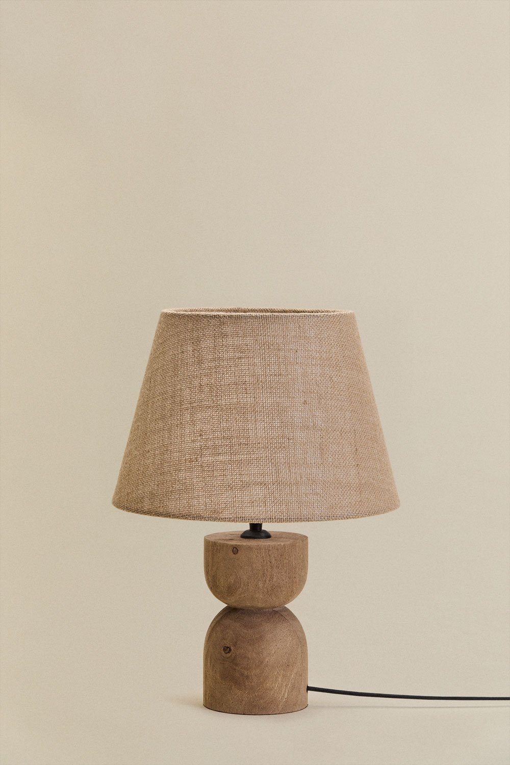 Lampa stołowa z drewna mango Diniz, obrazek w galerii 2