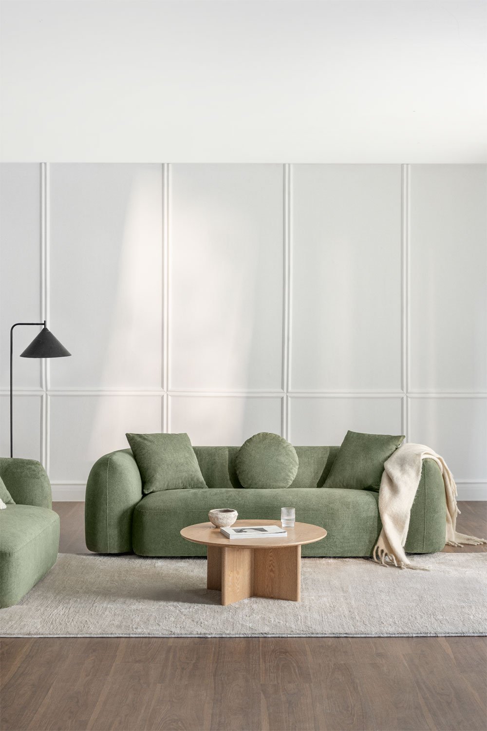 Sofa 3-osobowa z szenilu Coco, obrazek w galerii 1