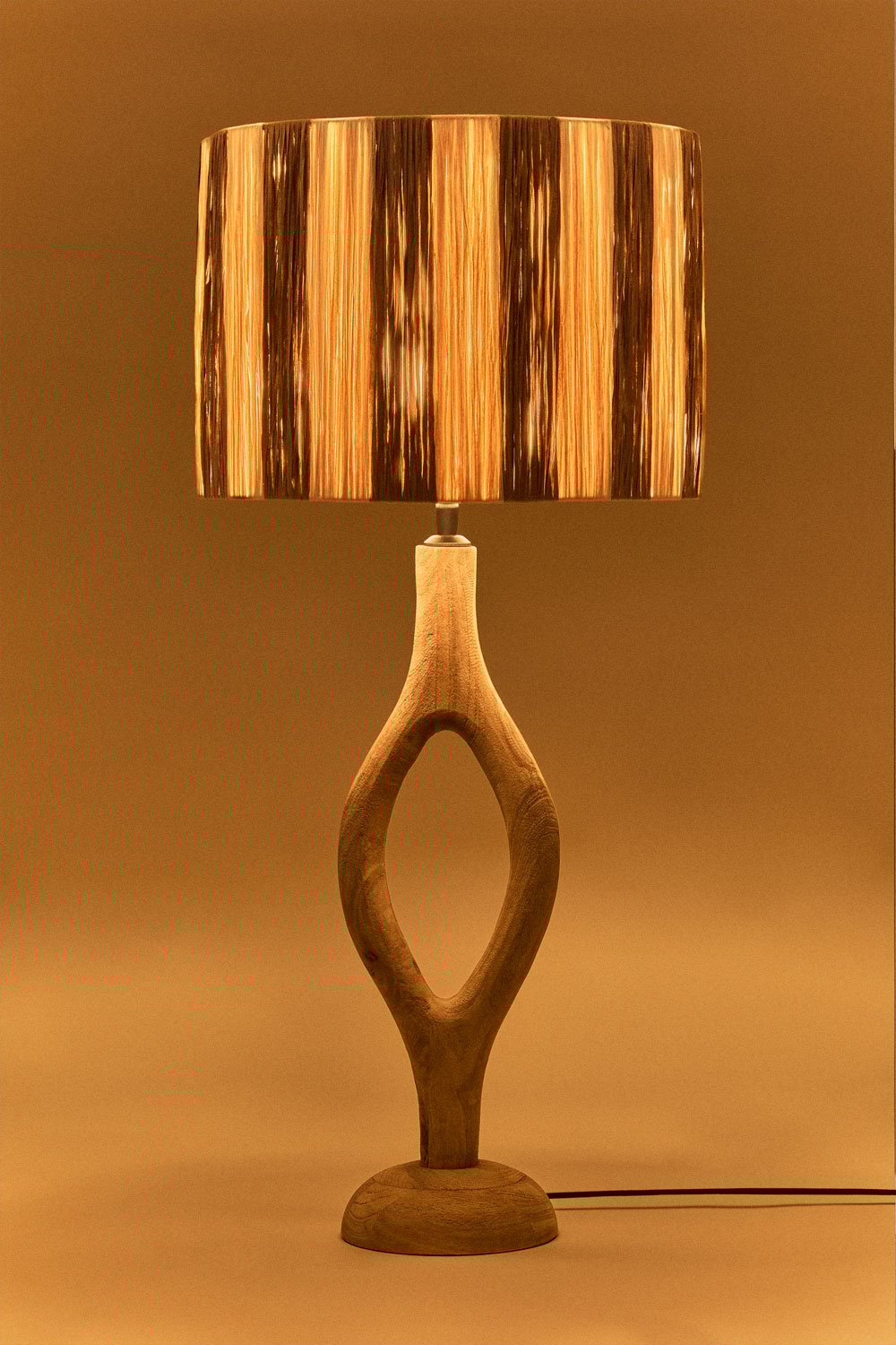 Lampa stołowa z drewna mango Gracia, obrazek w galerii 3