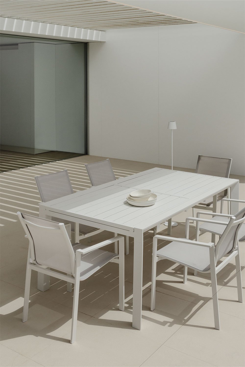 Stół ogrodowy prostokątny 180-240x100 cm rozkładany z aluminium Starmi   , obrazek w galerii 1