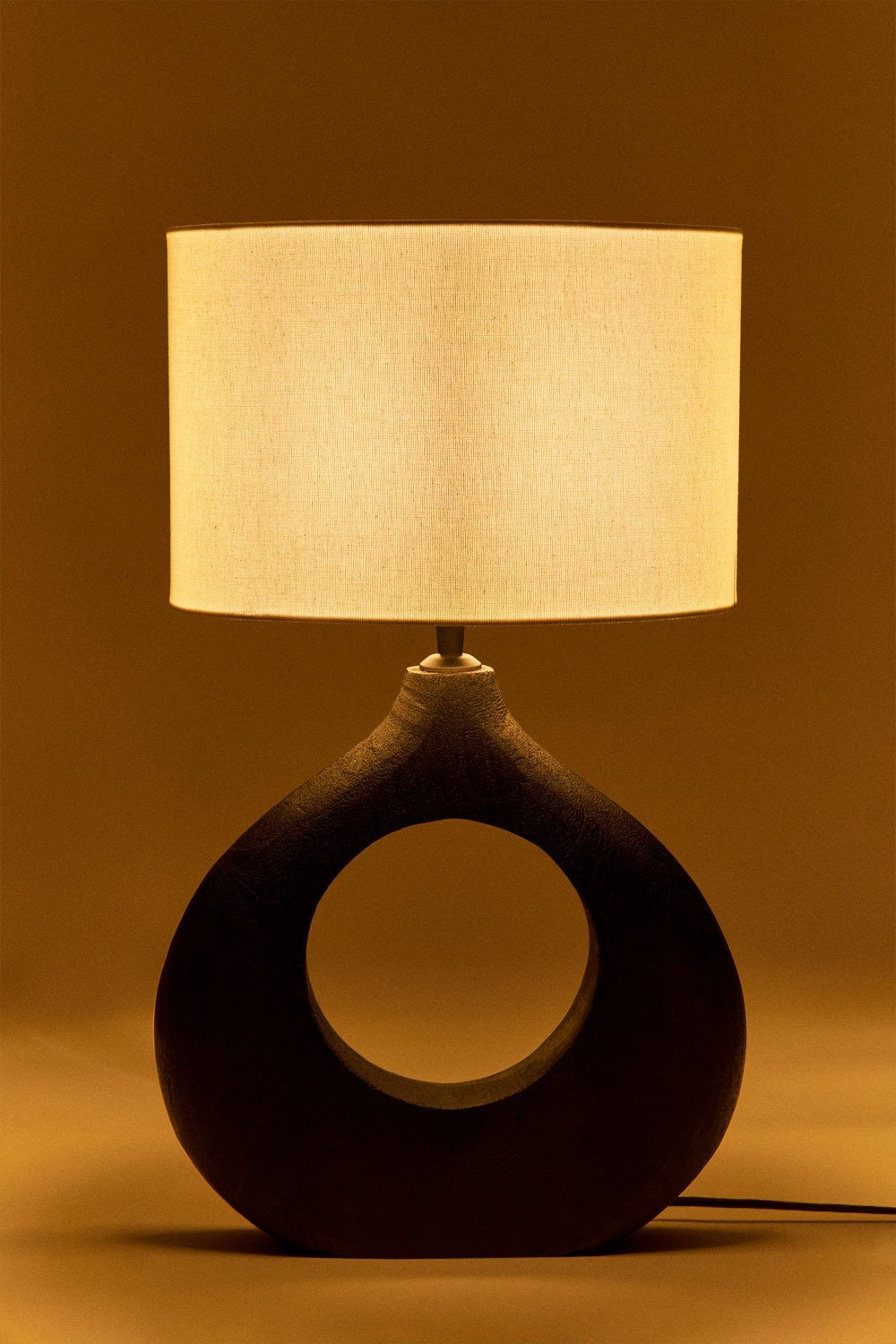 Lampa stołowa Joana z drewna mango, obrazek w galerii 4