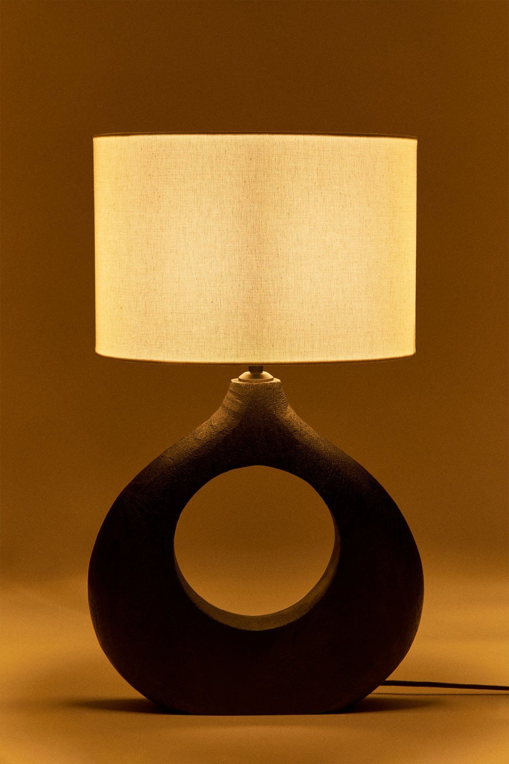 Lampa stołowa Joana z drewna mango, obrazek w galerii 2