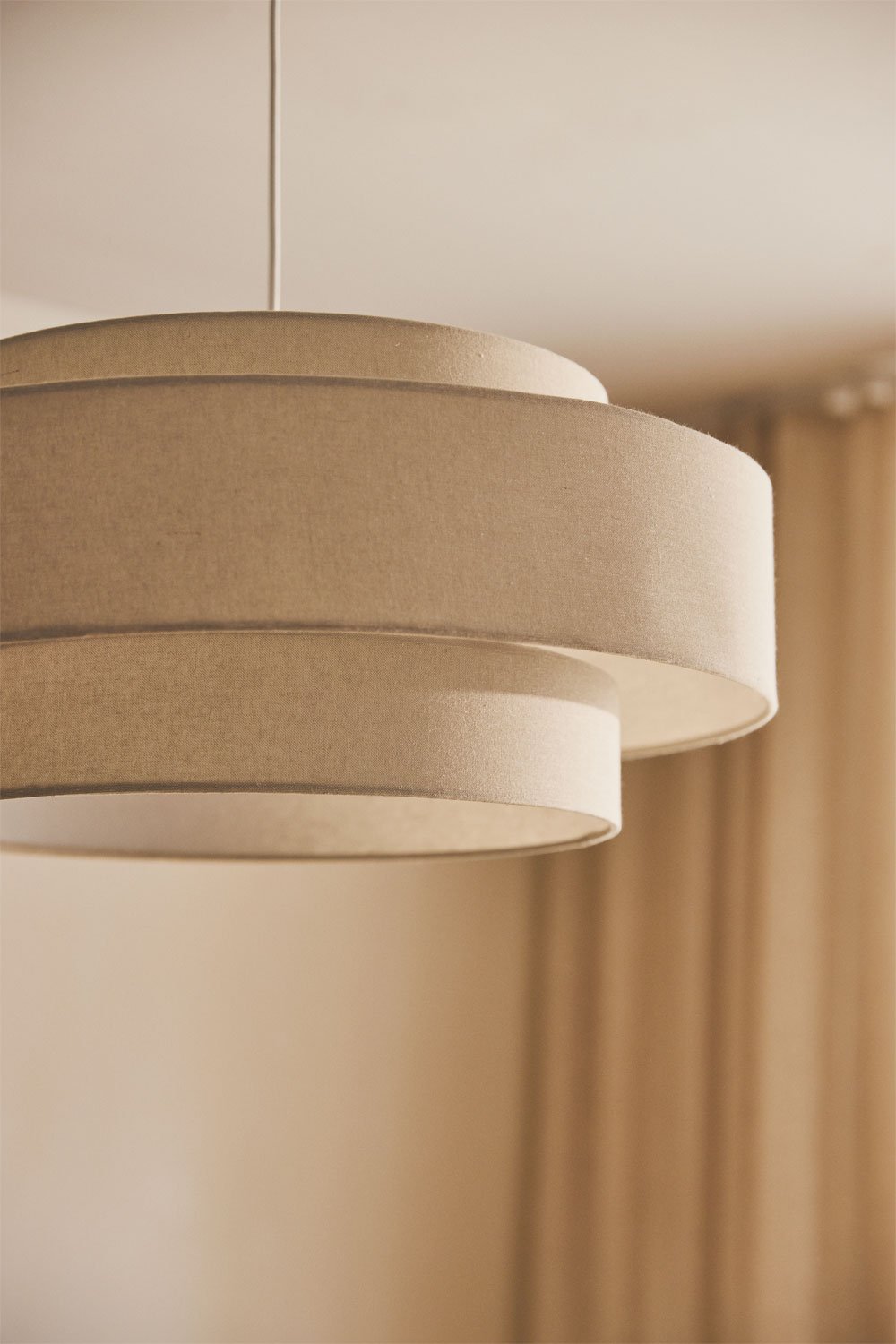 Lampa sufitowa Milena tkanina i żelazo Ø55 cm, obrazek w galerii 2