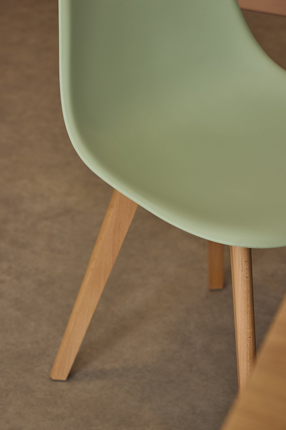 Zestaw 2 krzeseł do jadalni z polipropylenu i drewna bukowego Scand Nordic, obrazek w galerii 2