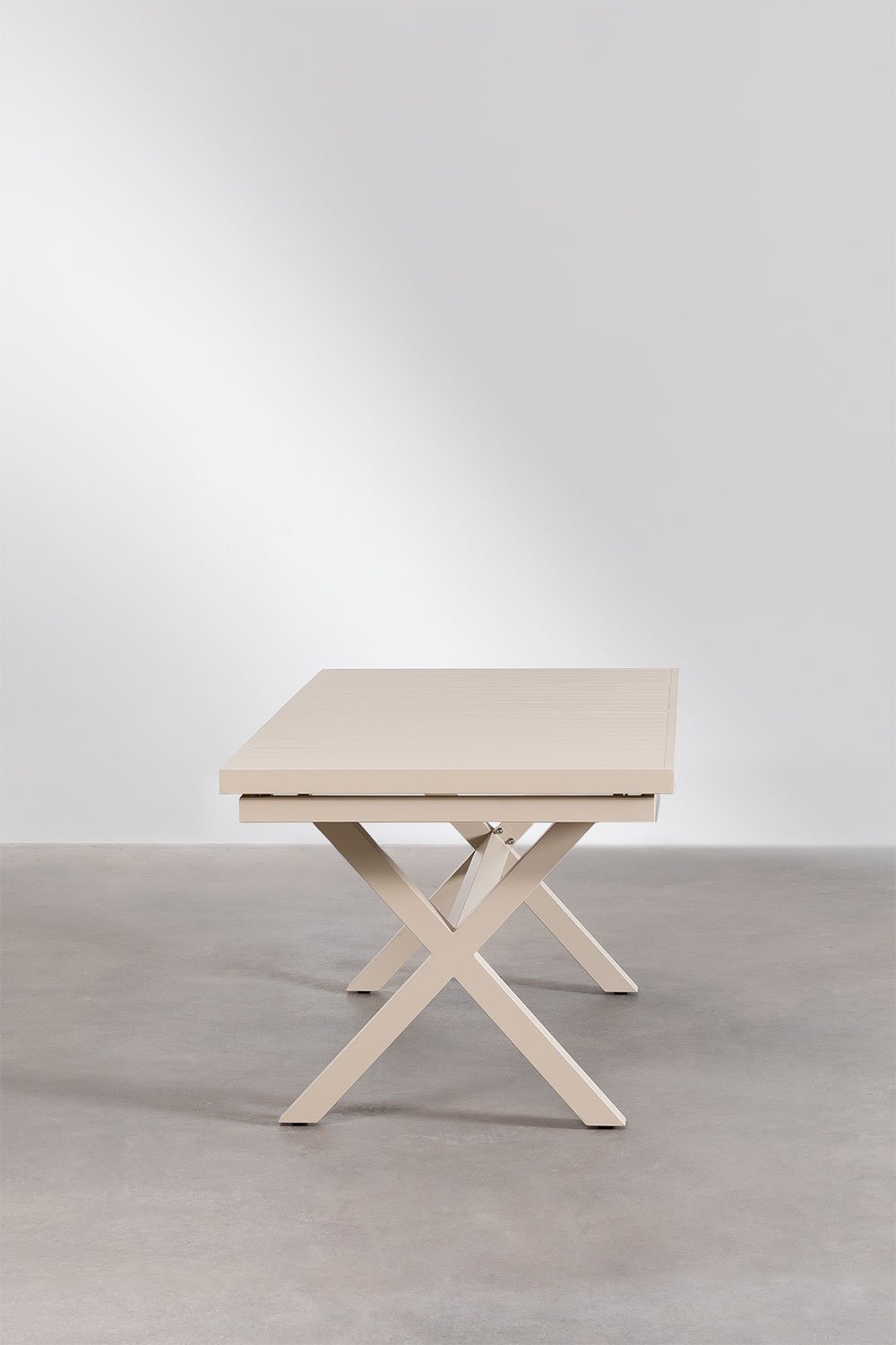 Rozkładany prostokątny stół ogrodowy 180-240x90 cm z aluminium Karena, obrazek w galerii 5