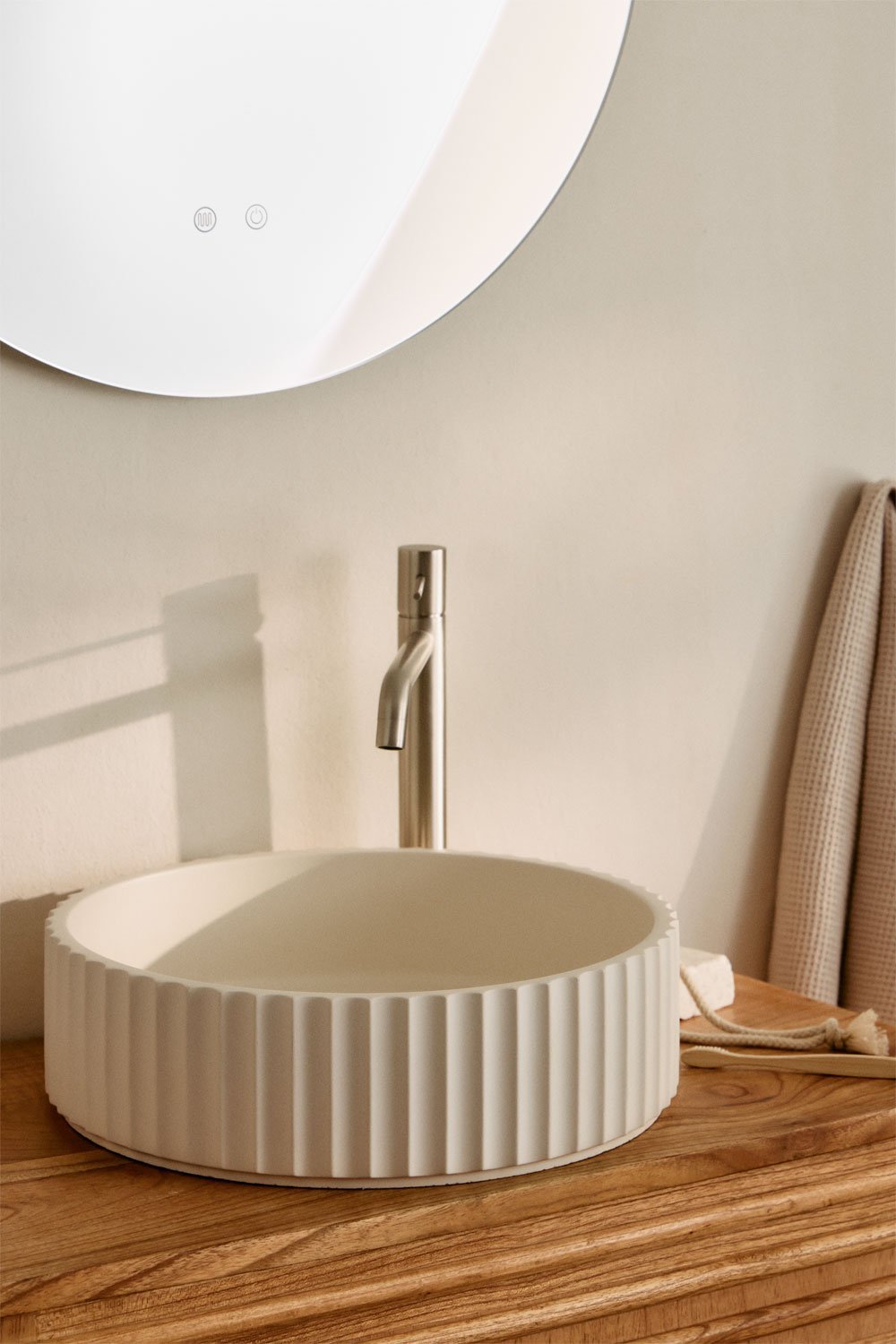 Zlew okrągły Ø40 cm z cementu Kazbek, obrazek w galerii 1