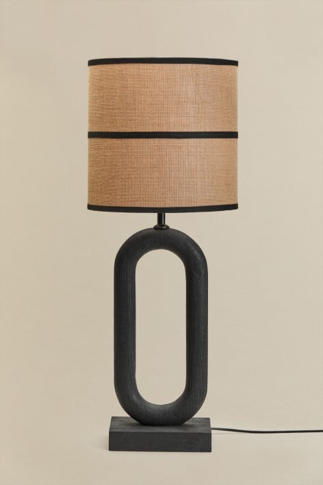 Lampa stołowa z drewna mango Tiberia