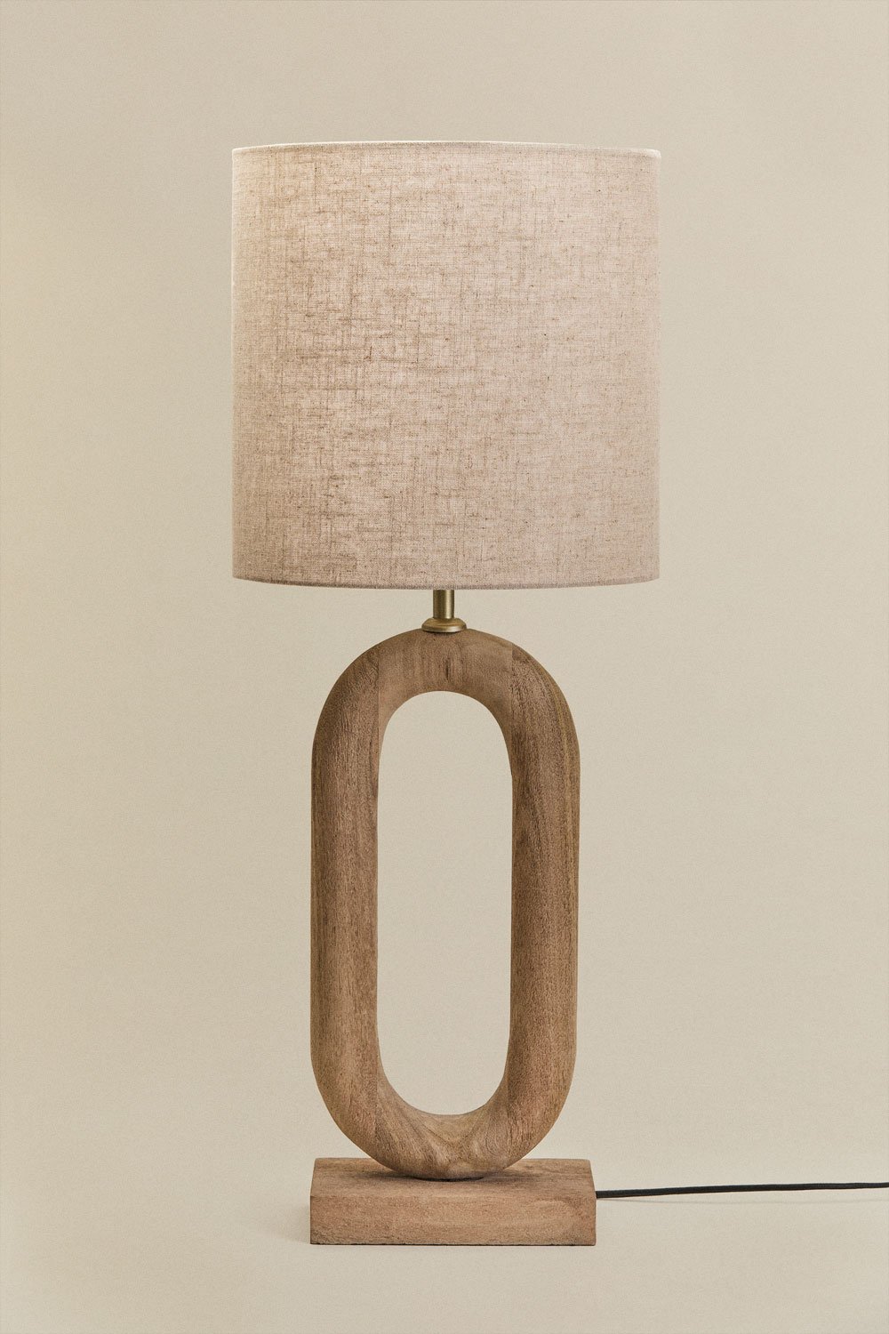 Lampa stołowa z drewna mango Tiberia, obrazek w galerii 1