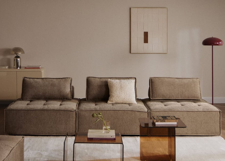 3-częściowa modułowa sofa w tkaninie Vermont