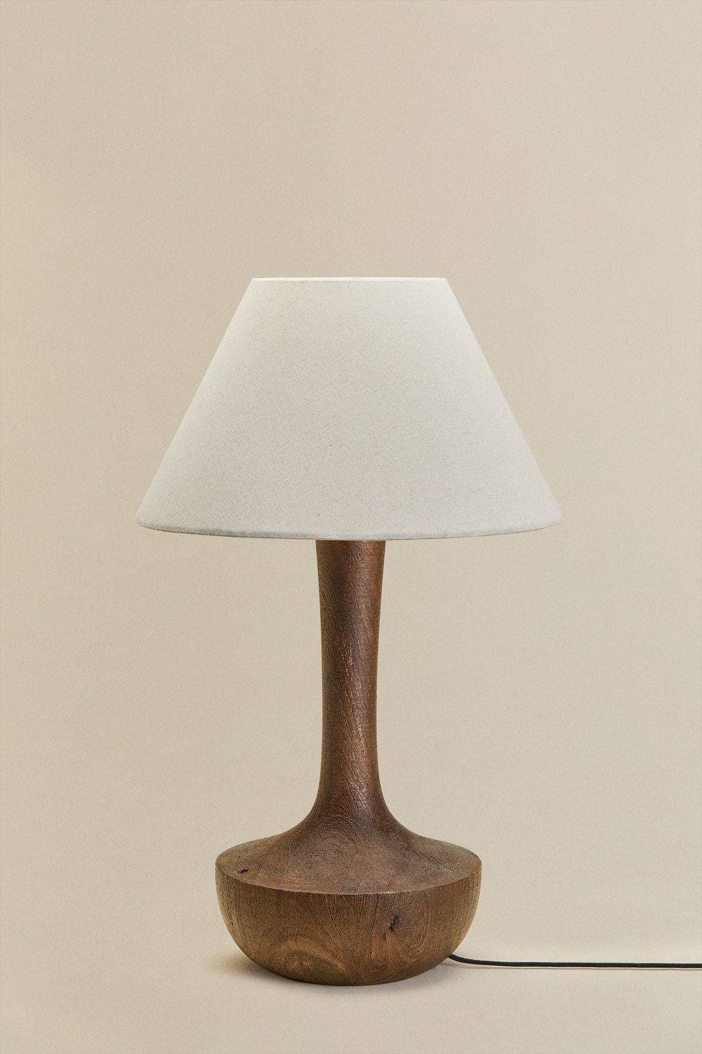 Lampa stołowa z drewna mango Sintra, obrazek w galerii 3