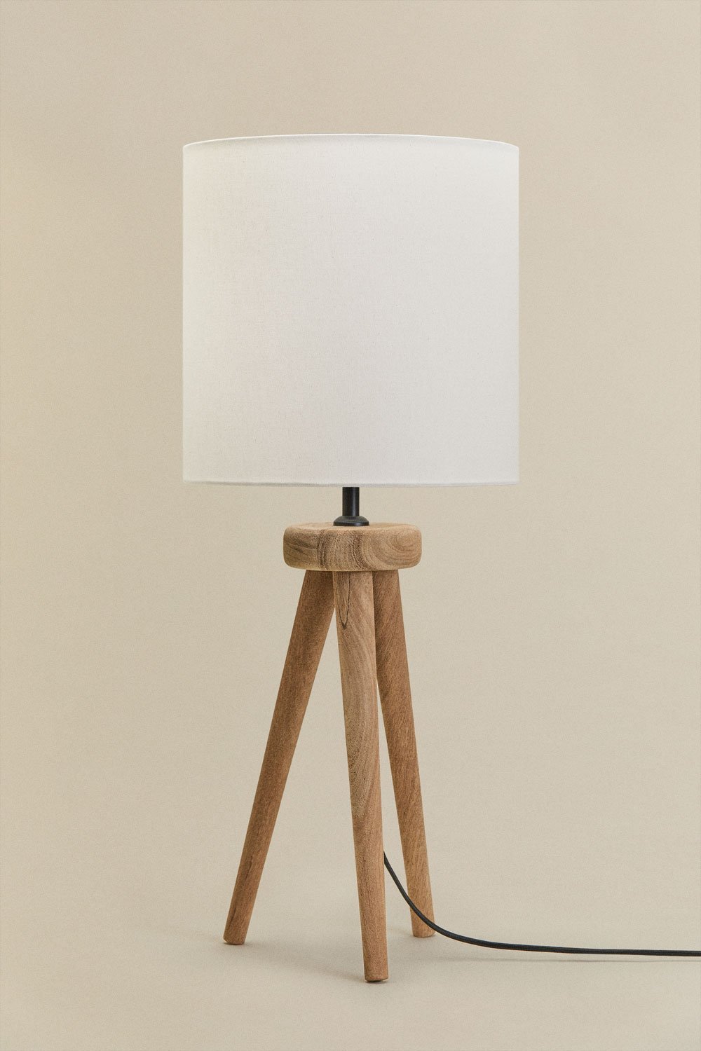 Lampa stołowa z drewna mango Simona, obrazek w galerii 2