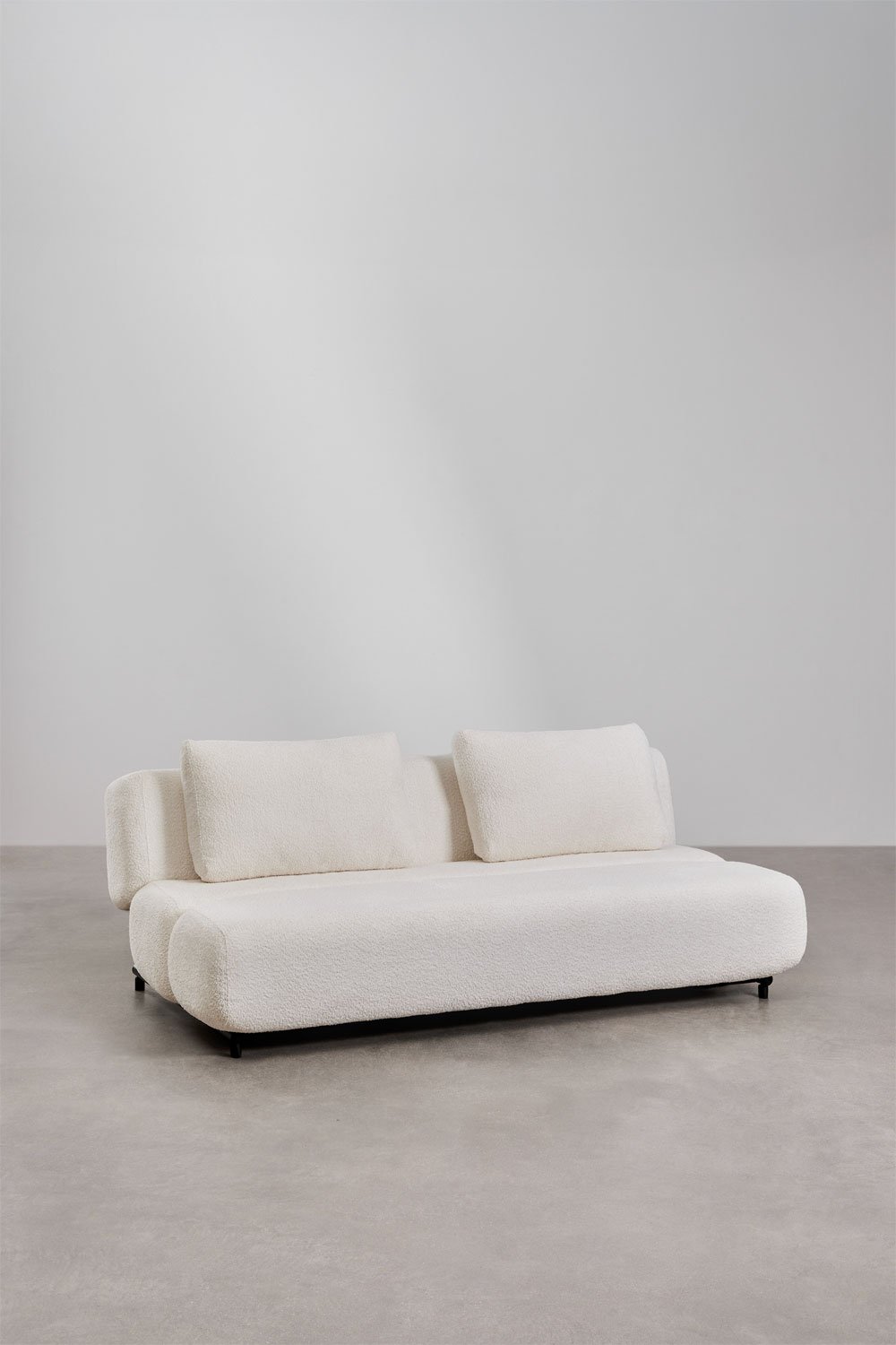 Sofa 3-osobowa rozkładana w tkaninie Miami bouclé    , obrazek w galerii 6
