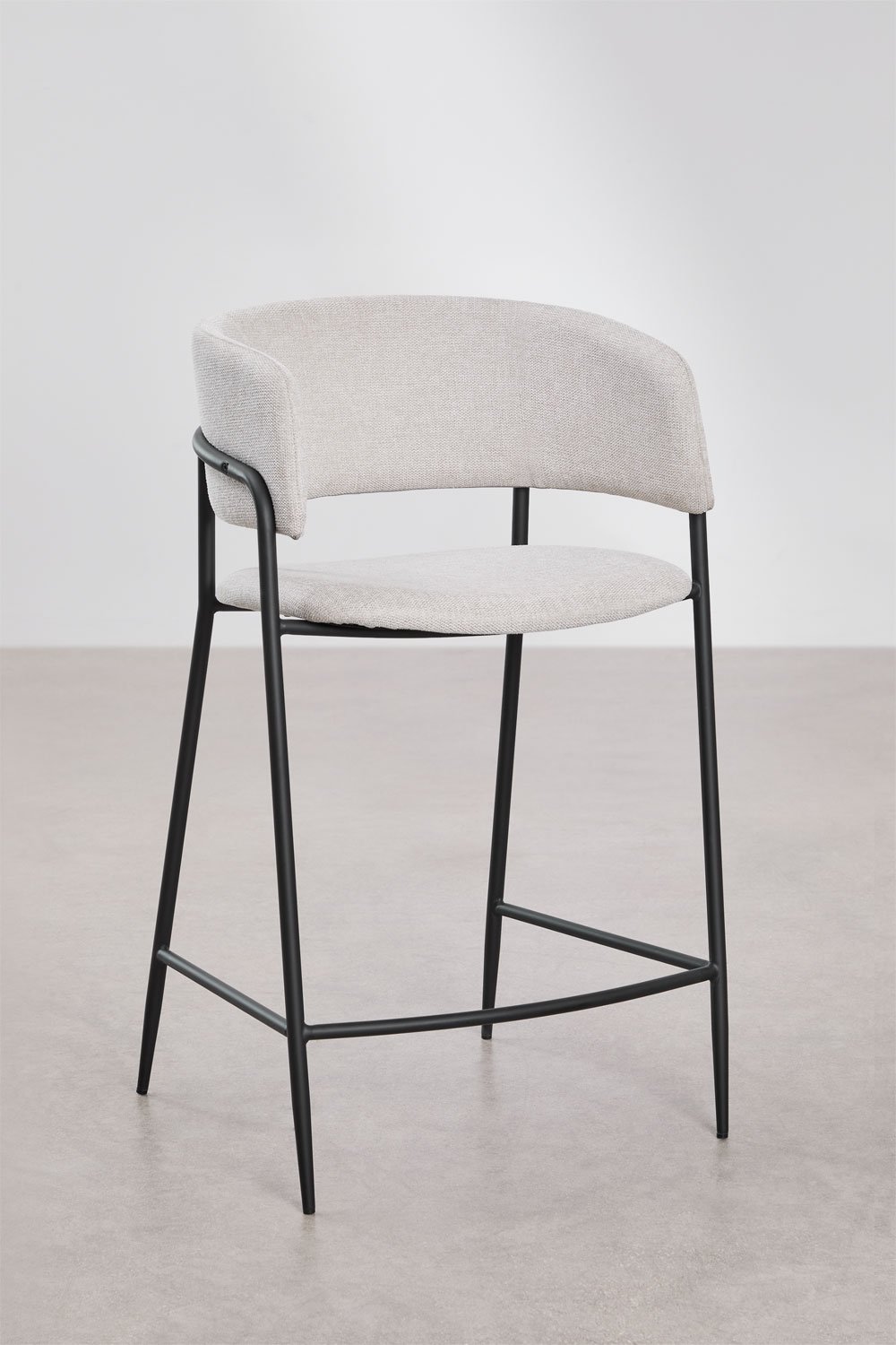 Zestaw 2 tapicerowanych wysokich stołków Nalon, obrazek w galerii 2