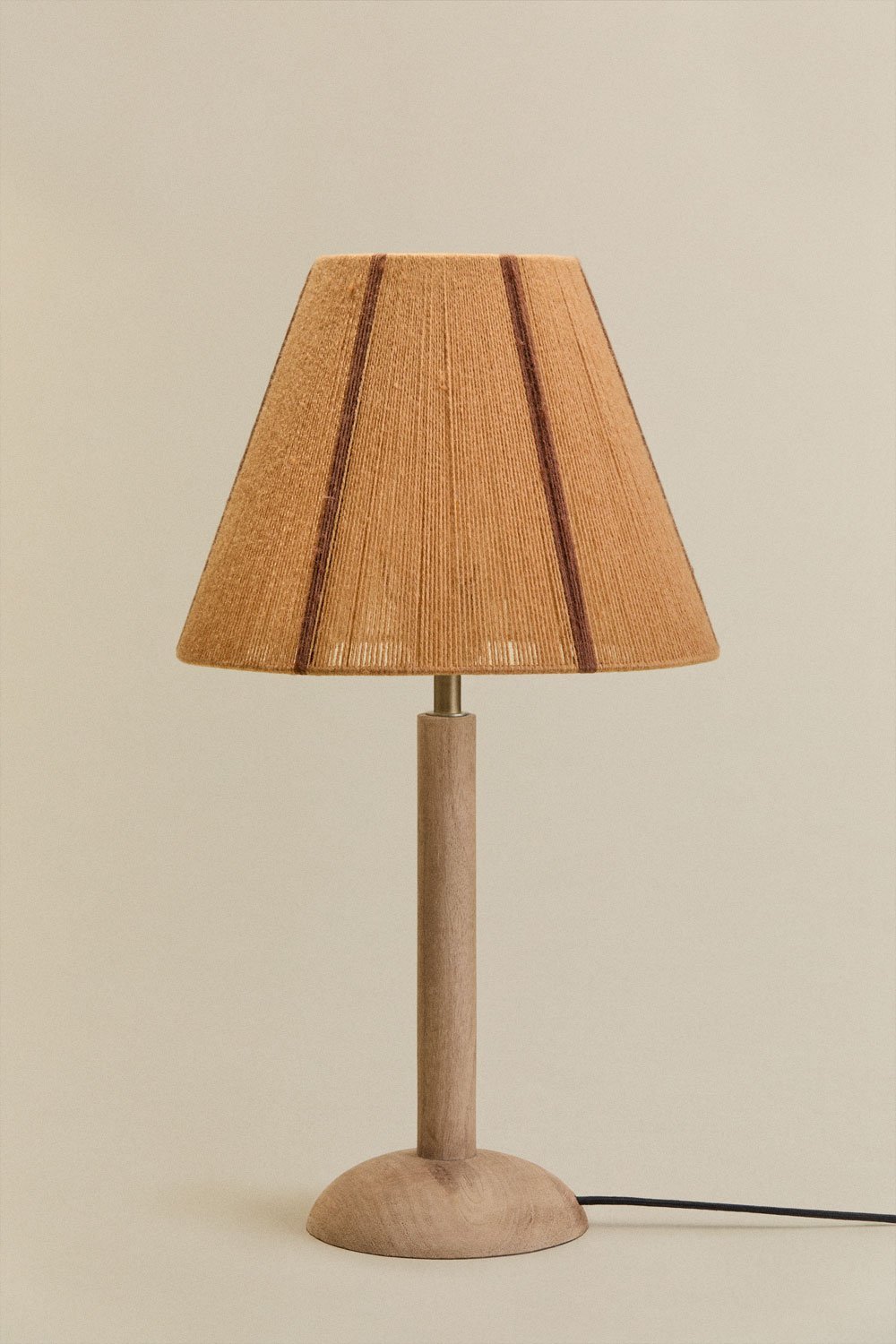 Lampa stołowa Harry z drewna mango, obrazek w galerii 1