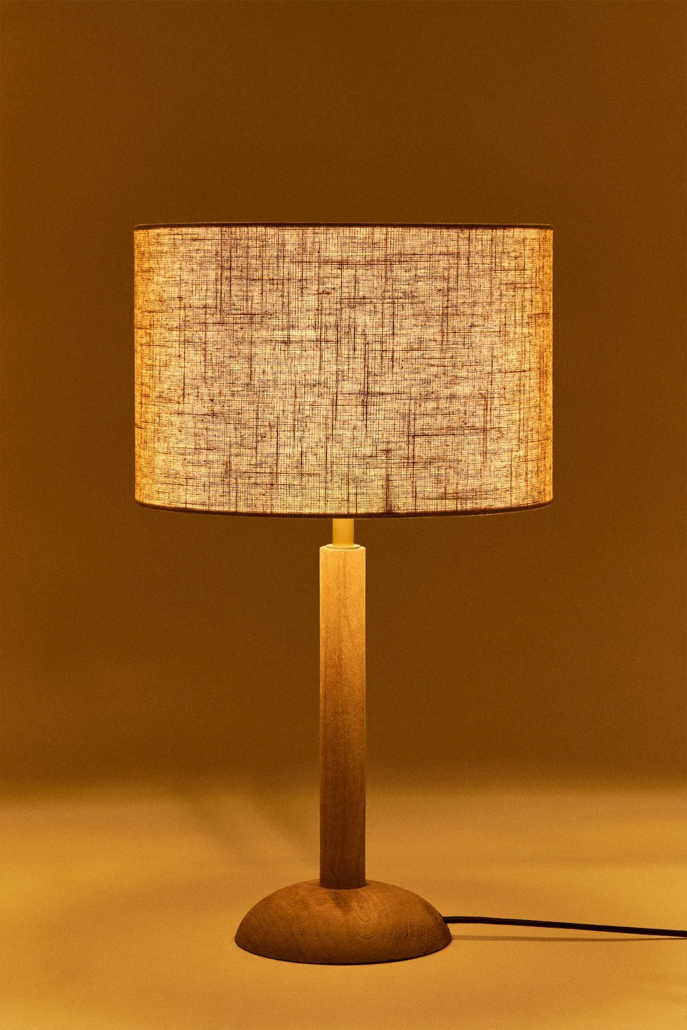 Lampa stołowa Harry z drewna mango, obrazek w galerii 2