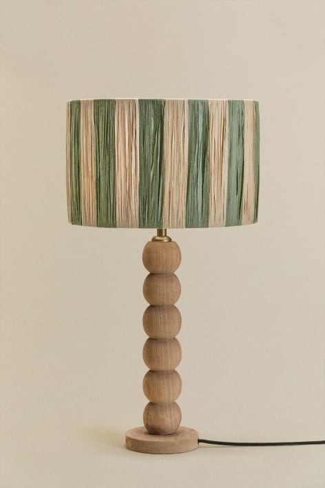 Lampa stołowa z drewna mango Soler - Drewno mango