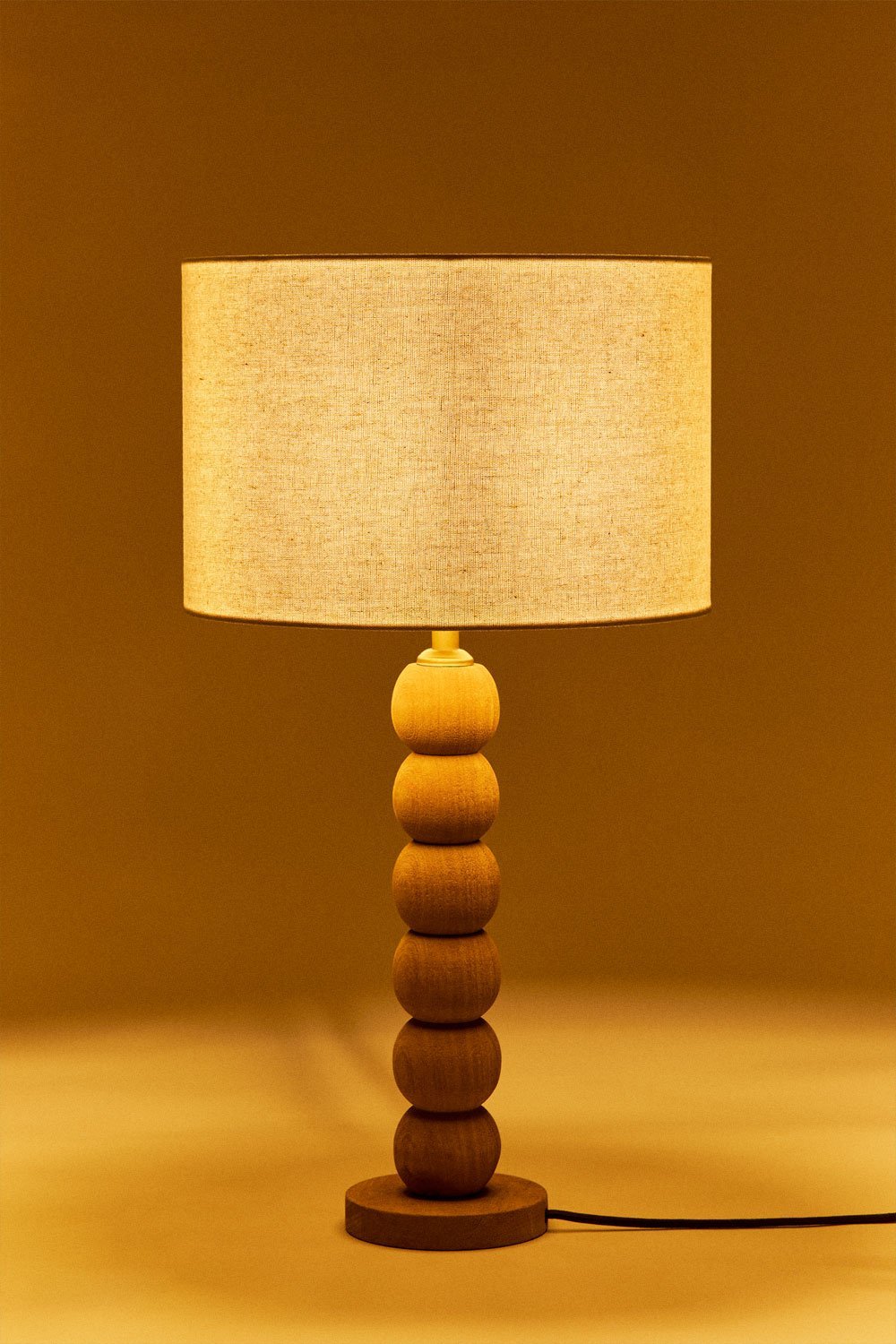 Lampa stołowa z drewna mango Soler, obrazek w galerii 2