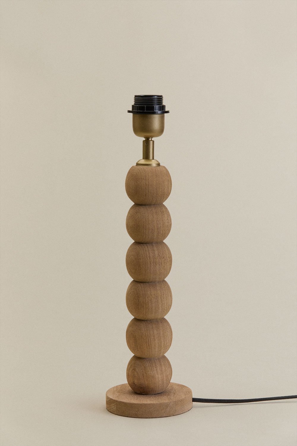 Podstawa do lampy stołowej 30 cm z drewna mango Soler, obrazek w galerii 1