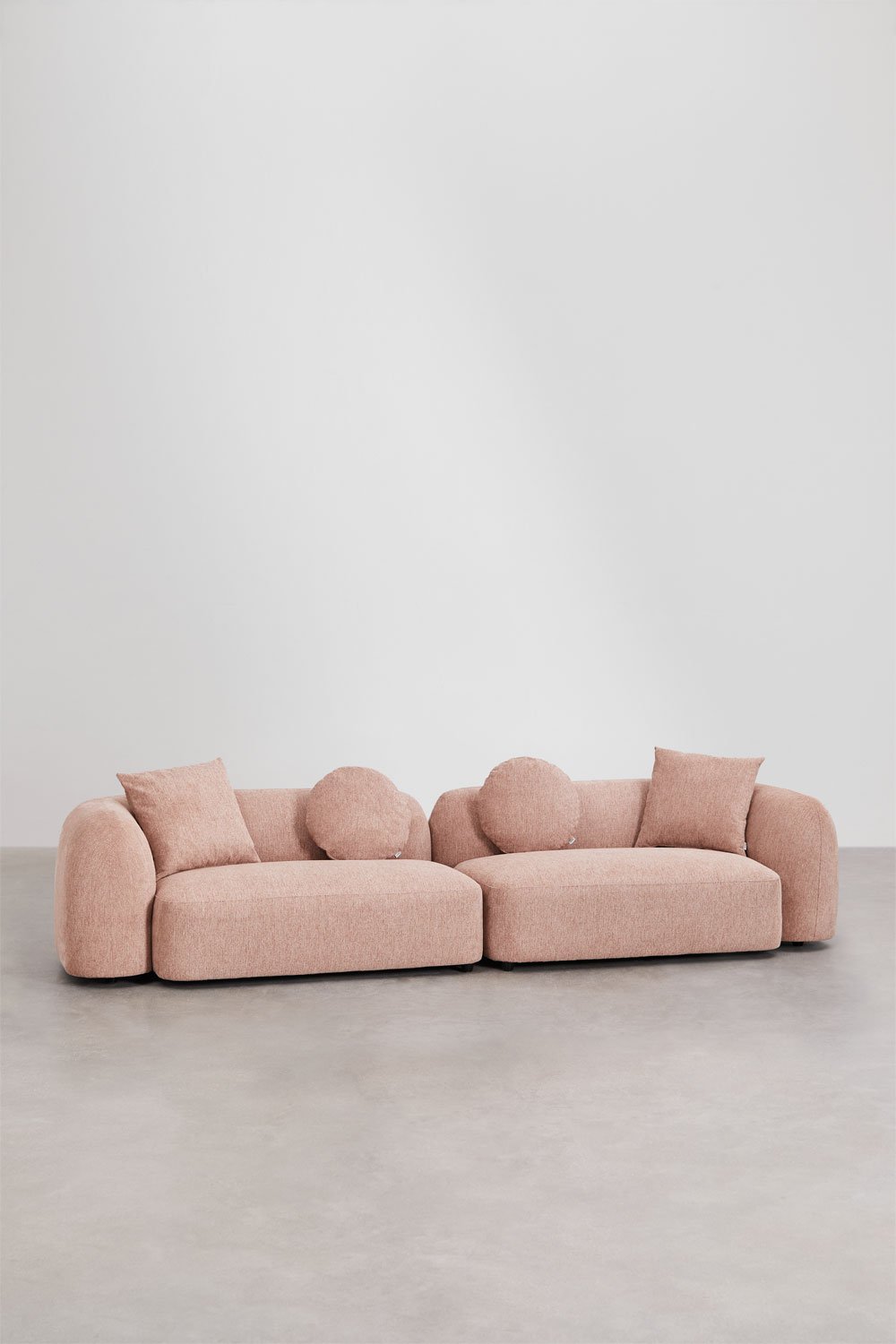 2-częściowa sofa modułowa w tkaninie Coco szenilowej, obrazek w galerii 1