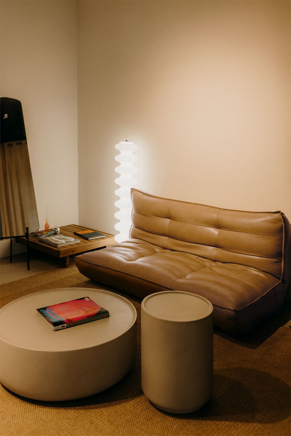 Sofa Mati 2-osobowa rozkładana ze skóry ekologicznej, obrazek w galerii 2