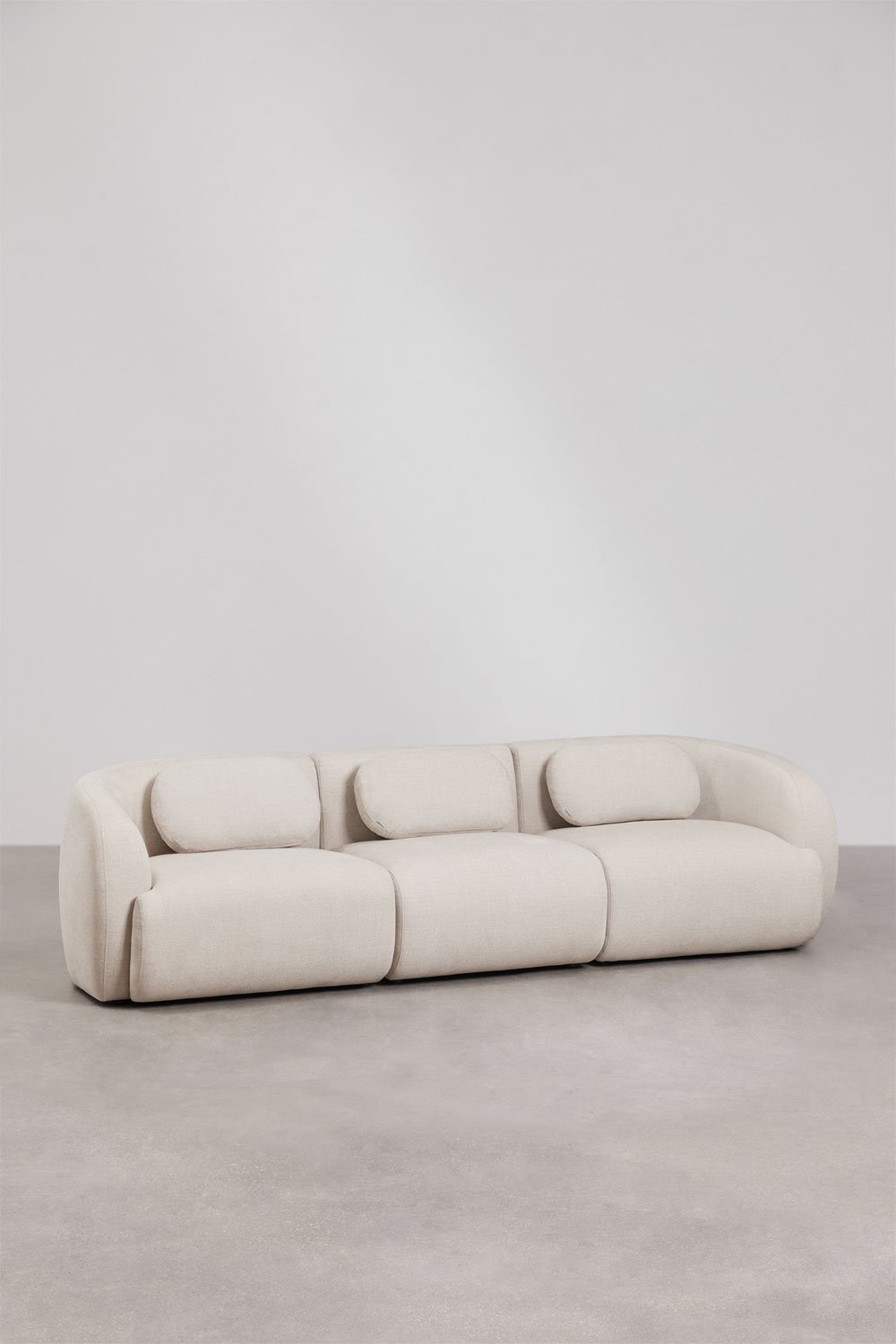 Sofa modułowa Coquette 3-częściowa z tkaniny szenilowej, obrazek w galerii 1
