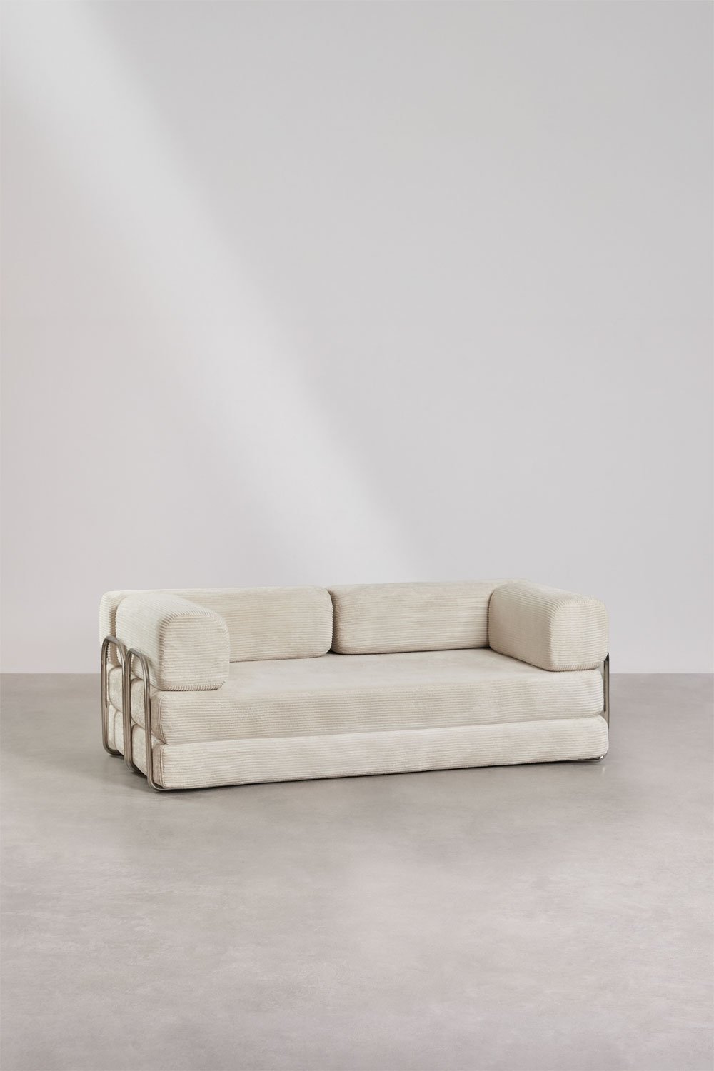 Sofa rozkładana dwuosobowa z weluru pakowana próżniowo Igone, obrazek w galerii 6