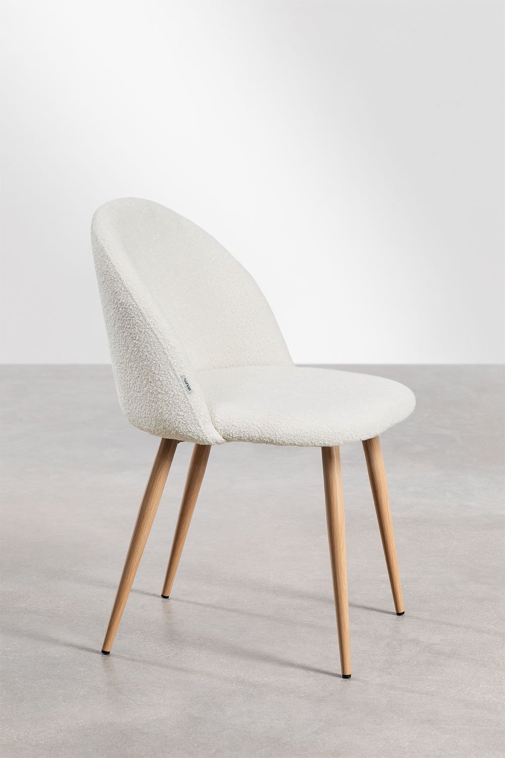 Zestaw 4 krzeseł do jadalni Kana Deluxe z tkaniny bouclé, obrazek w galerii 2