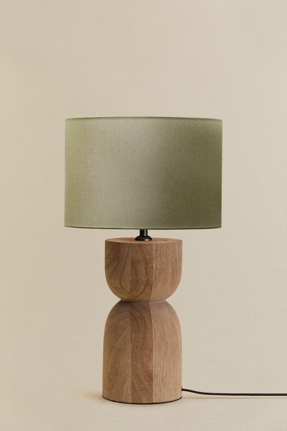 Lampa stołowa Diniz z drewna mango, obrazek w galerii 1