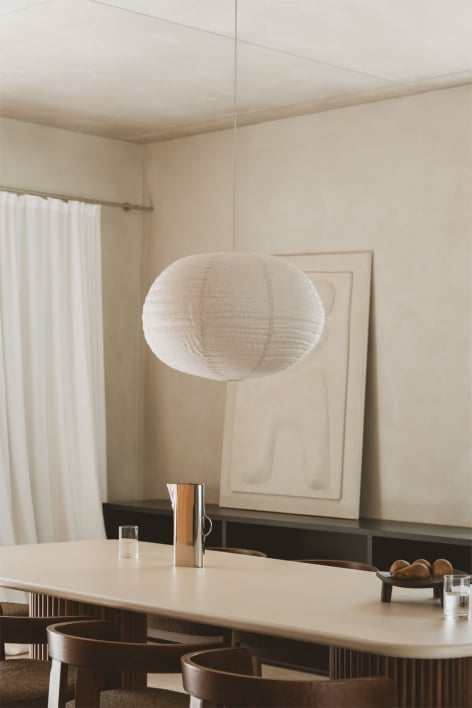 Lampa sufitowa lniana Eliasz