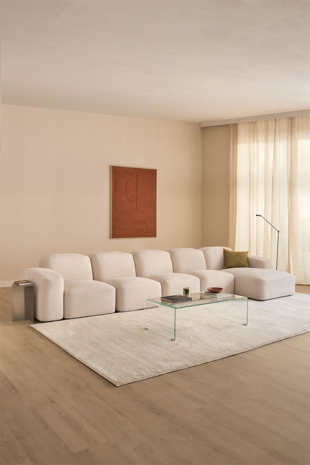 Bastian 5-częściowa sofa modułowa z leżanką po prawej stronie, obrazek w galerii 1