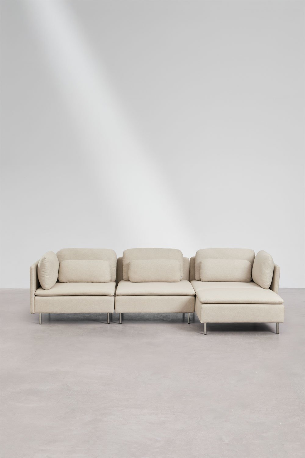 Modułowa sofa z szezlongiem prawym, 3-częściowa z narożnym modułem Oriol, obrazek w galerii 4