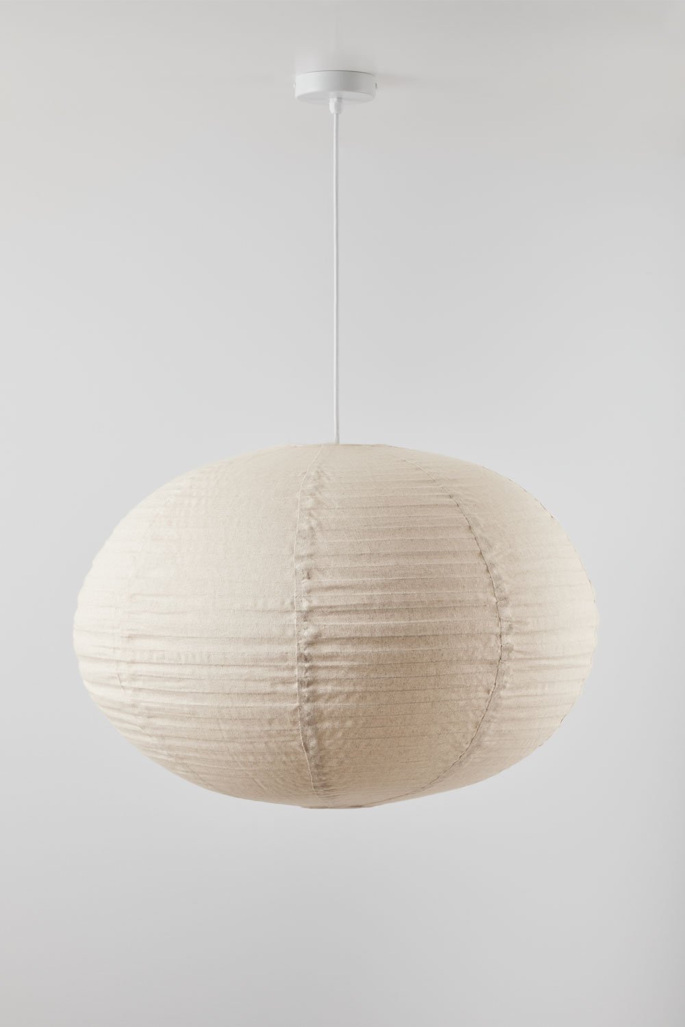 Zestaw 2 wiszących lamp sufitowych z lnu Elijah, obrazek w galerii 5