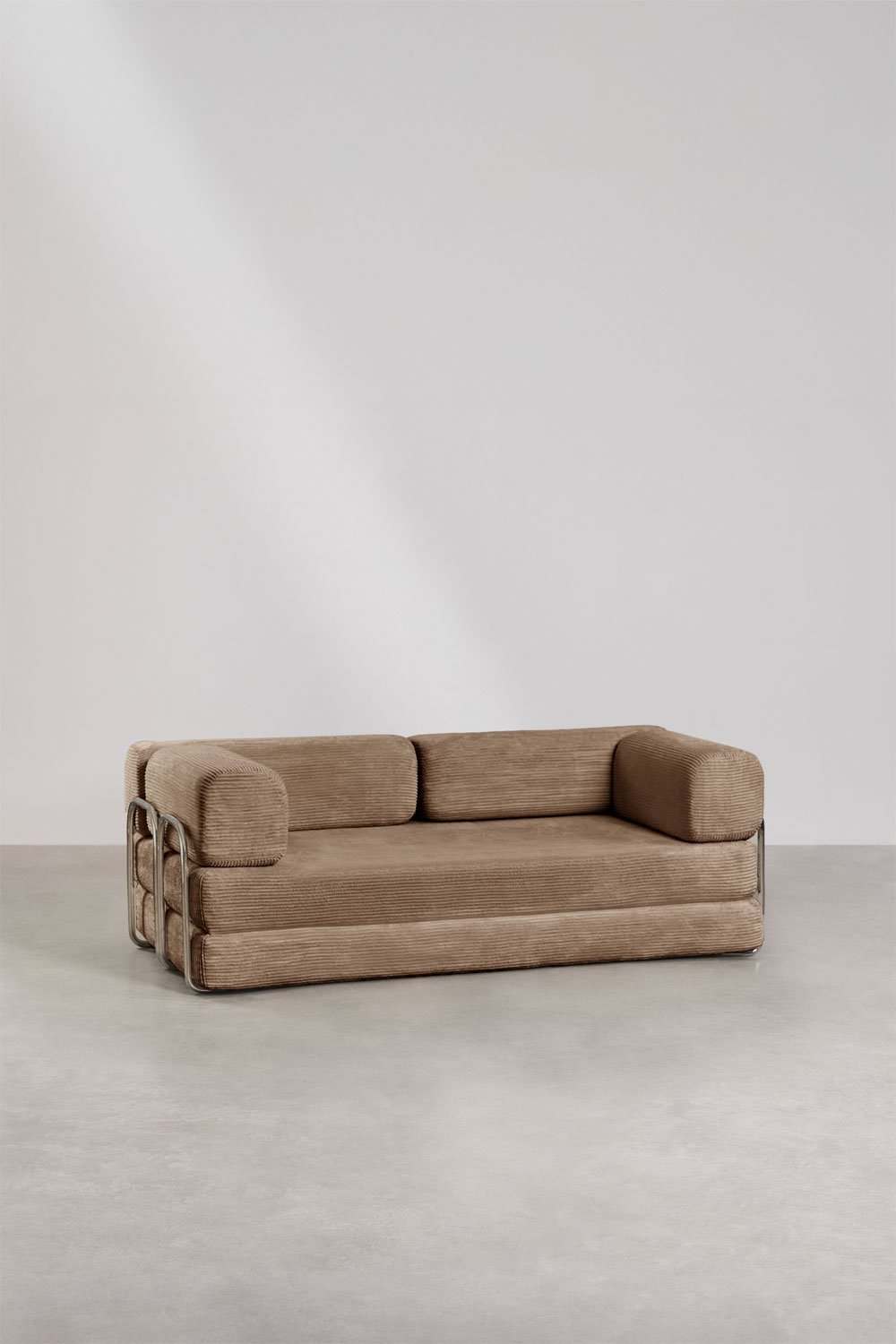 Sofa rozkładana dwuosobowa z weluru pakowana próżniowo Igone, obrazek w galerii 3