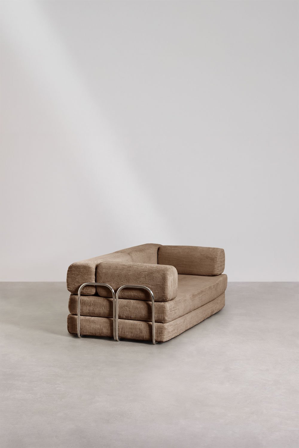 Sofa rozkładana dwuosobowa z weluru pakowana próżniowo Igone, obrazek w galerii 6