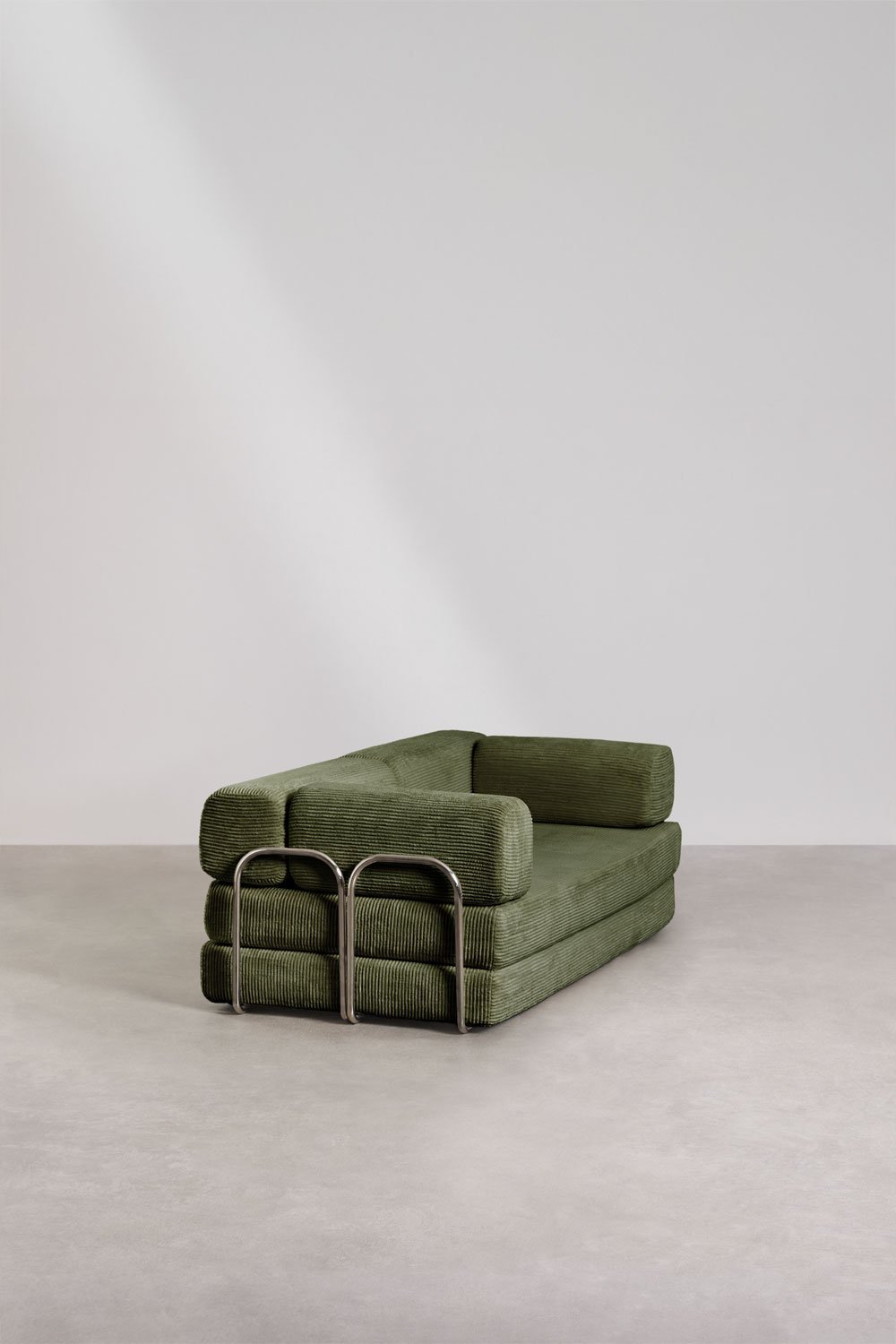 Sofa rozkładana dwuosobowa z weluru pakowana próżniowo Igone, obrazek w galerii 7