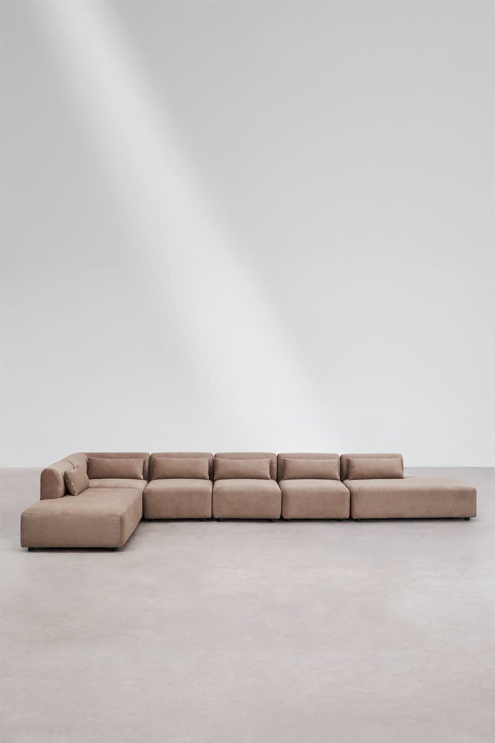 Fogler 6-częściowa narożna sofa modułowa z podwójnym szezlongiem, obrazek w galerii 3