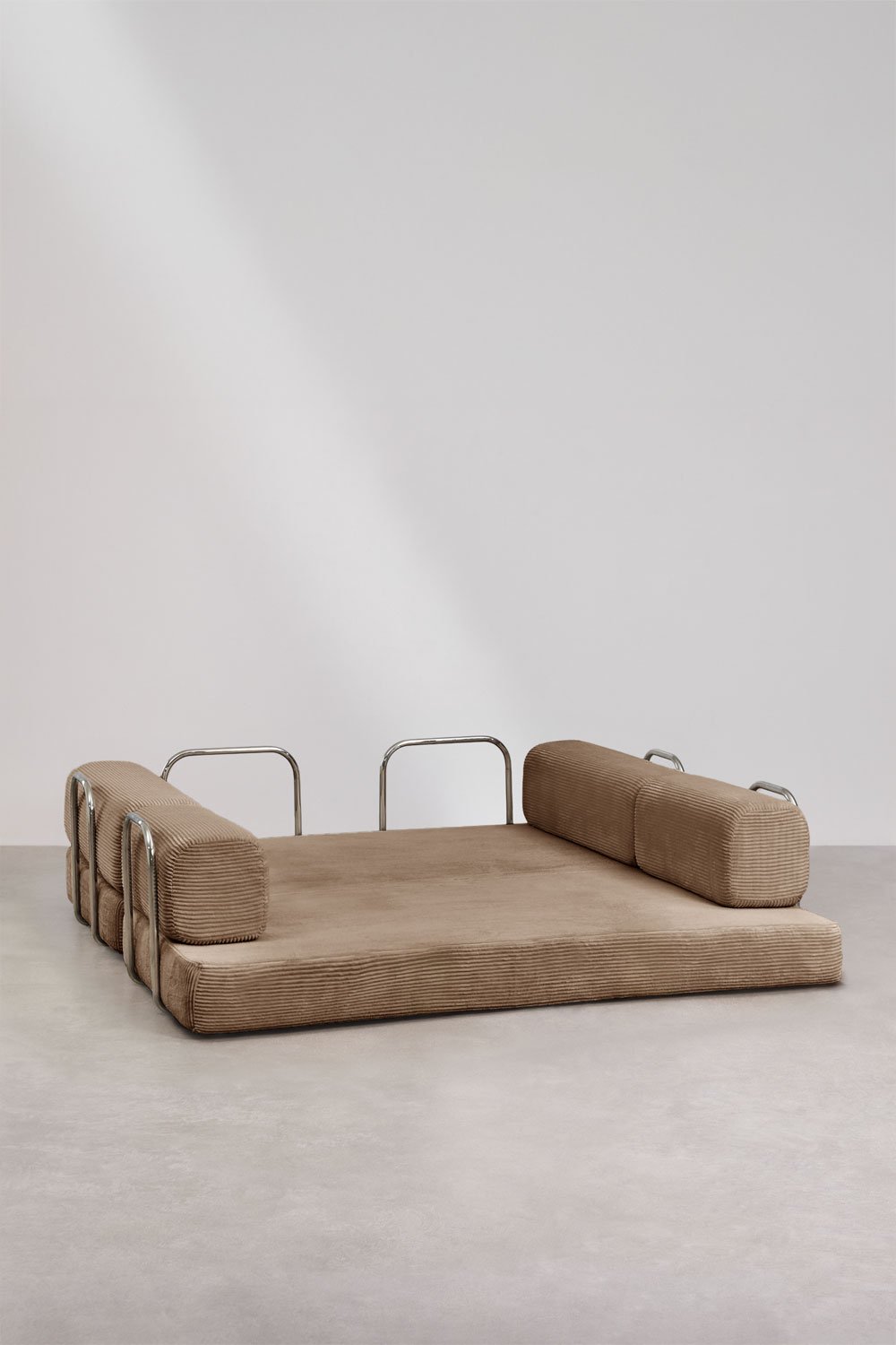 Sofa rozkładana dwuosobowa z weluru pakowana próżniowo Igone, obrazek w galerii 5