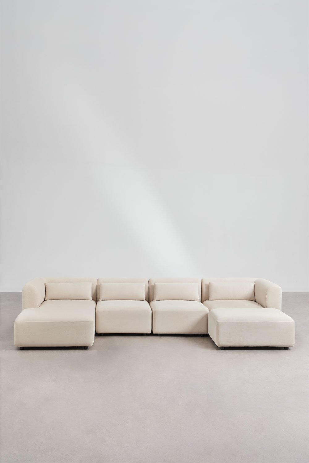 Sofa modułowy z lewym szezlongiem, 4 częściowy z pufem Fogler, obrazek w galerii 3