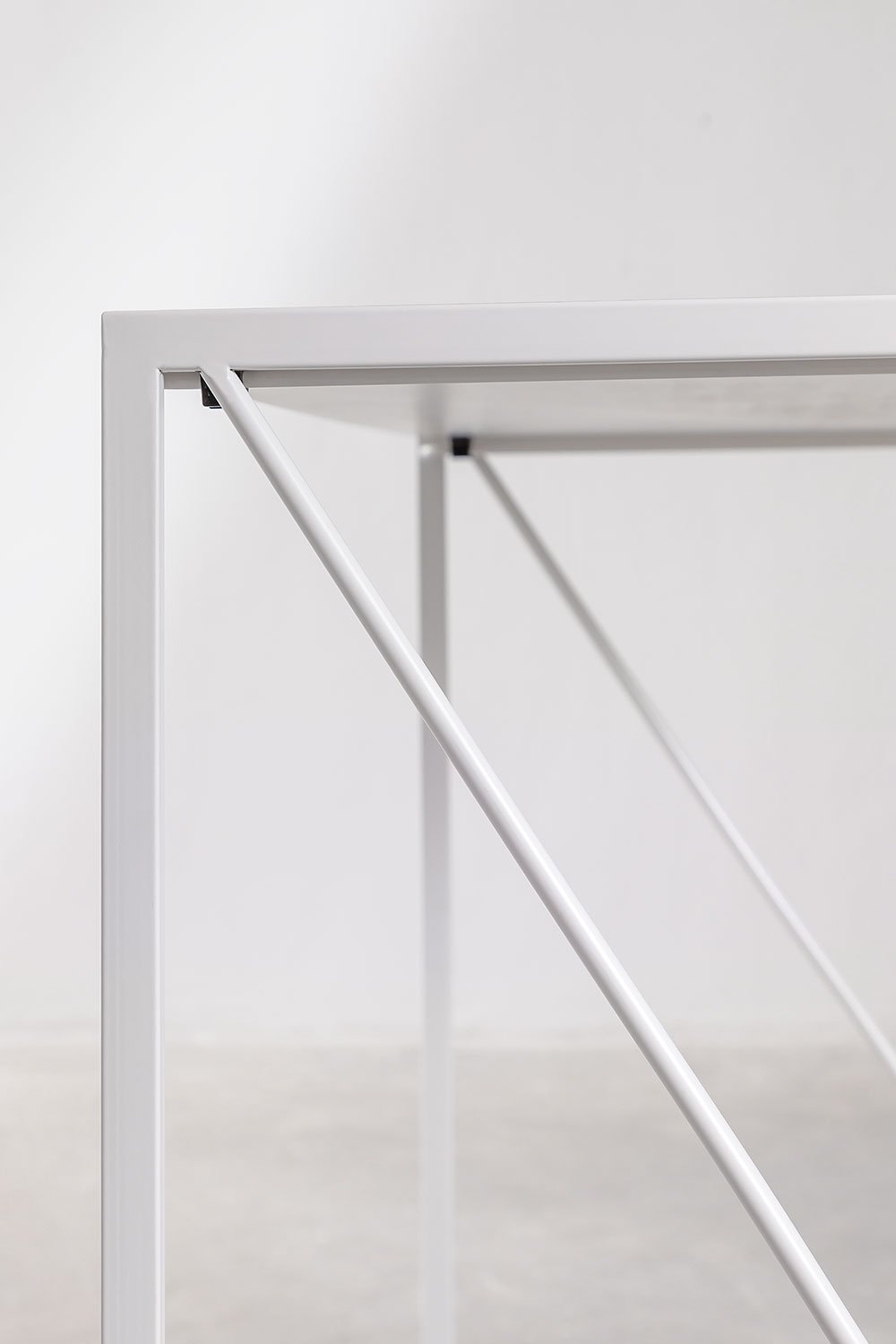 Składane prostokątne biurko 100x50 cm z MDF i metalu Andra, obrazek w galerii 4