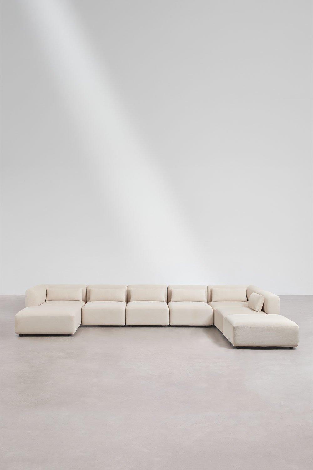 Sofa modułowy z lewym szezlongiem 6-częściowy z pufem Fogler, obrazek w galerii 3