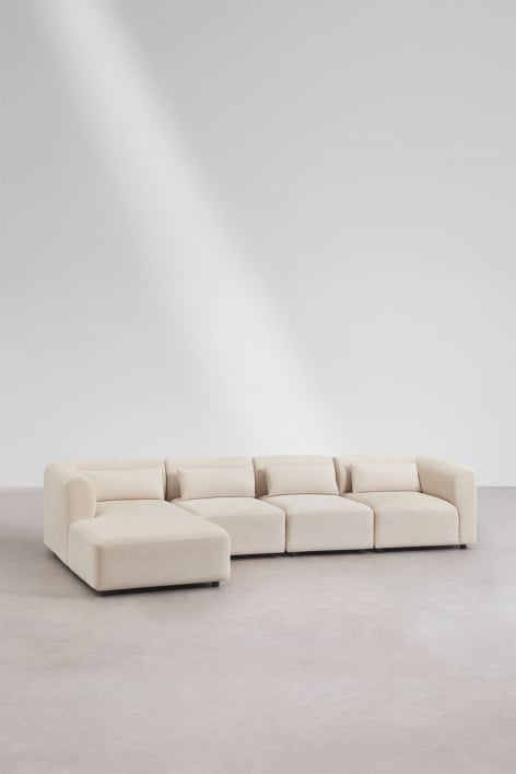 Sofa modułowy z lewym szezlongiem, 4-częściowy Fogler