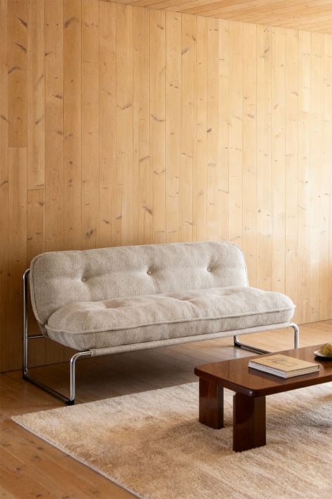 Sofa dwuosobowa z tkaniny bouclé Matilda