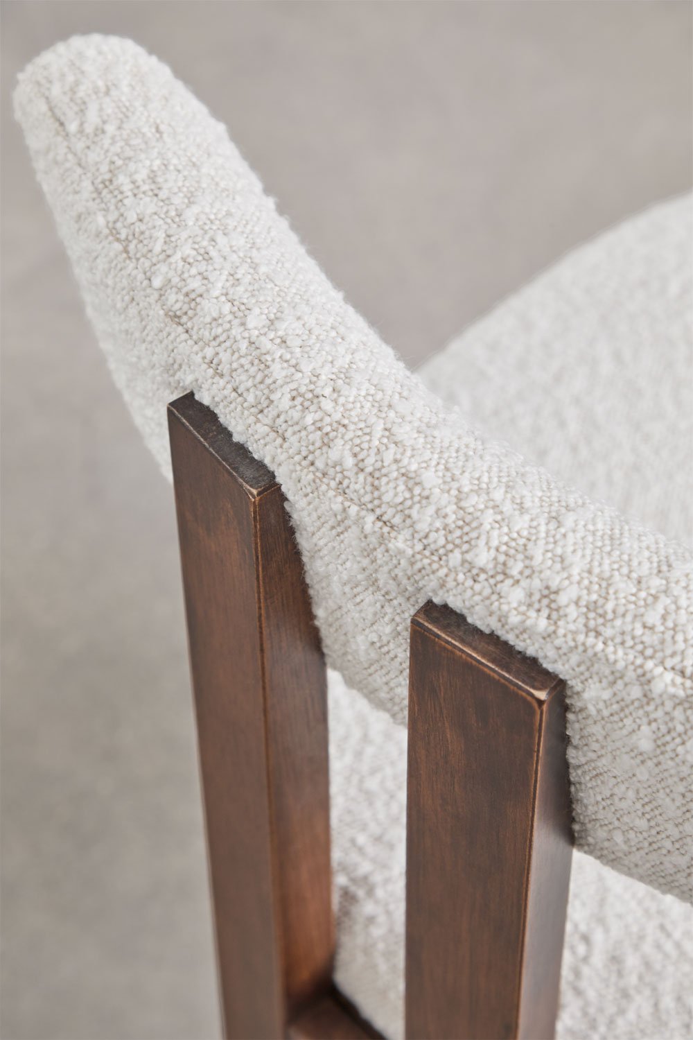 Krzesło jadalniane z tkaniny bouclé Argider, obrazek w galerii 4693053