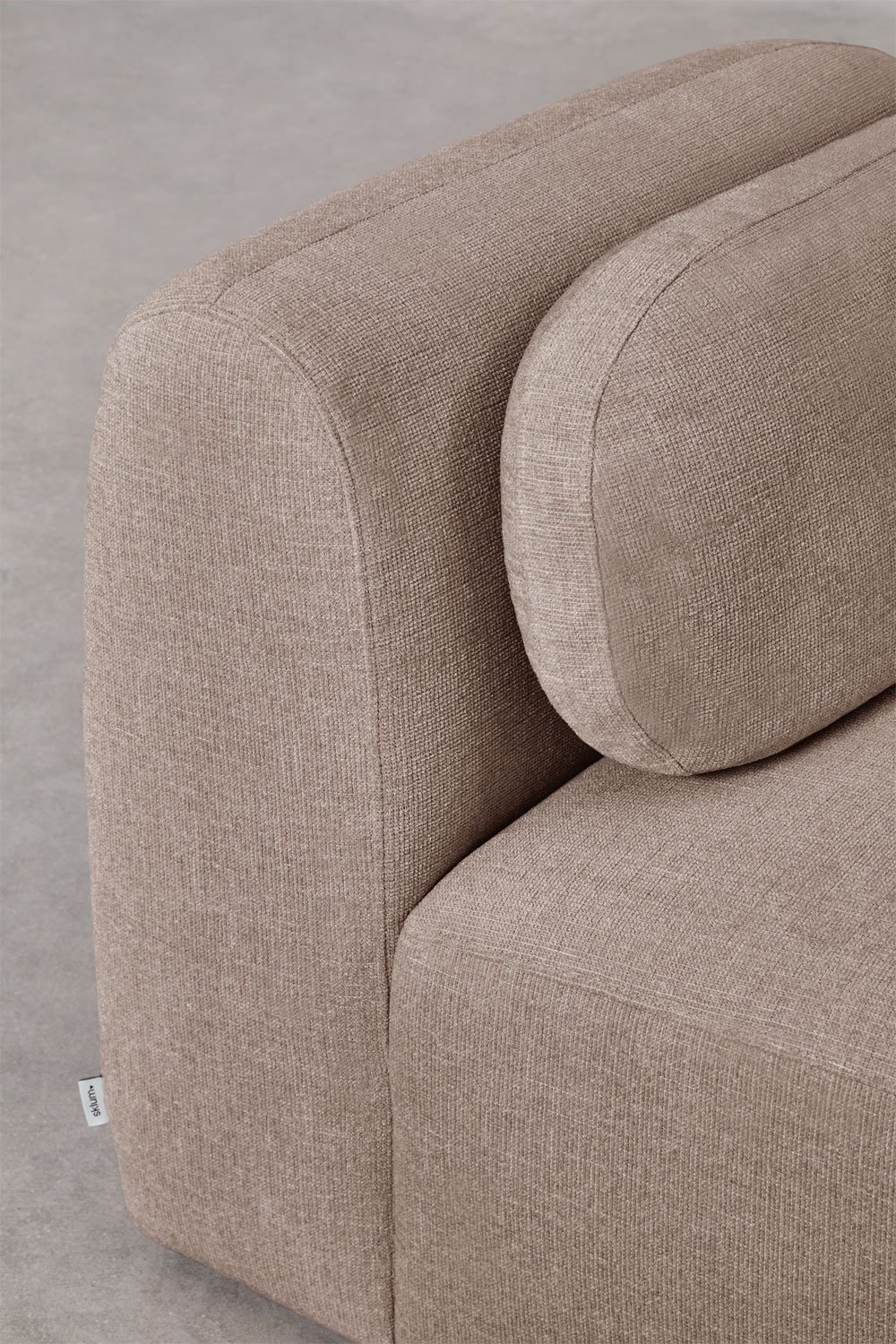 Moduł prawy szezlonga do modułowej sofy z tkaniny chenille Coquette, obrazek w galerii 2