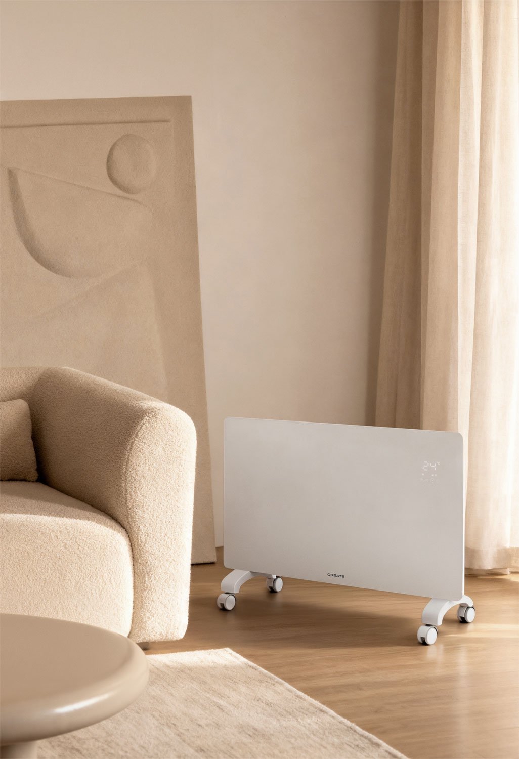 CREATE - EVERWARM GPH2000 - Szklany Grzejnik Elektryczny z Wi-Fi , obrazek w galerii 1