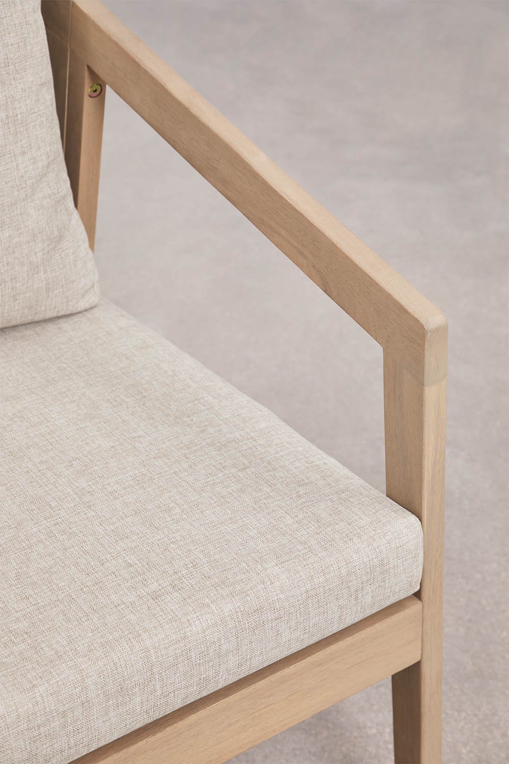 Sofa ogrodowy dwuosobowy z drewna akacjowego i plecionej liny Kaela, obrazek w galerii 4