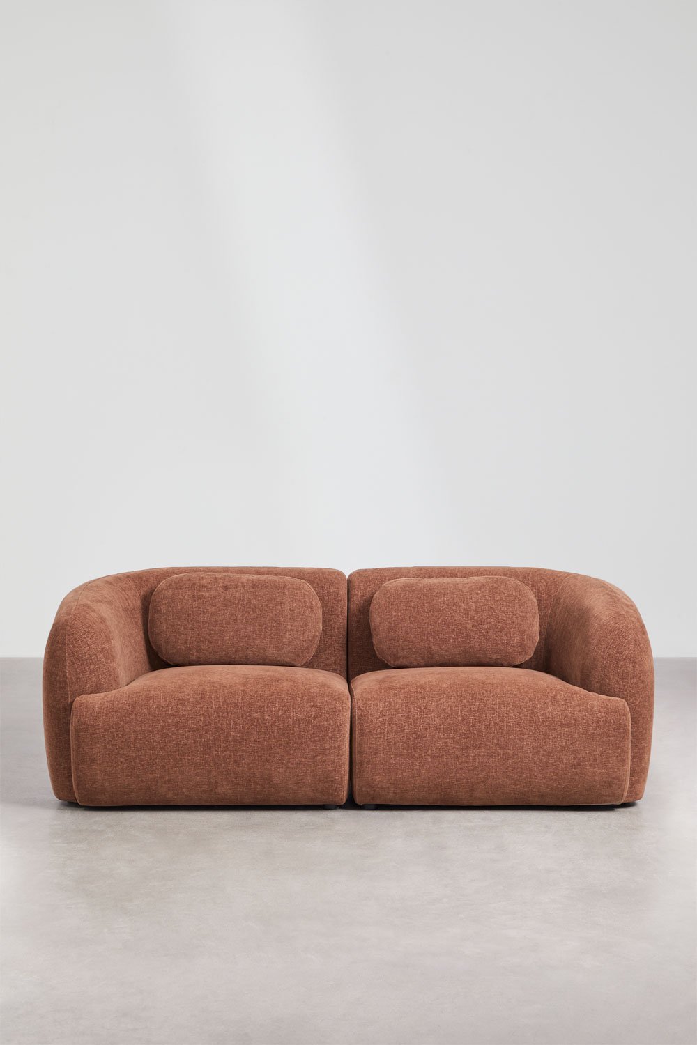 Sofa modułowy 2-częściowy z tkaniny chenille Coquette, obrazek w galerii 5